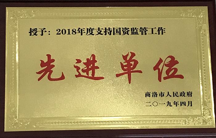 授予：2018年度支持國資監(jiān)管工作先進(jìn)單位