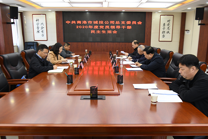 商洛市城投公司黨總支召開2020年度民主生活會